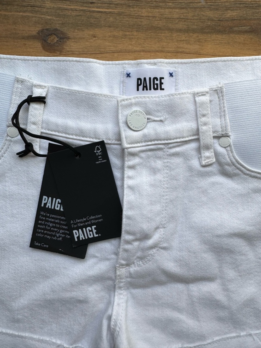 PAIGE Maternity Jimmy Jimmy Short Crisp White - Picture 11 of 12